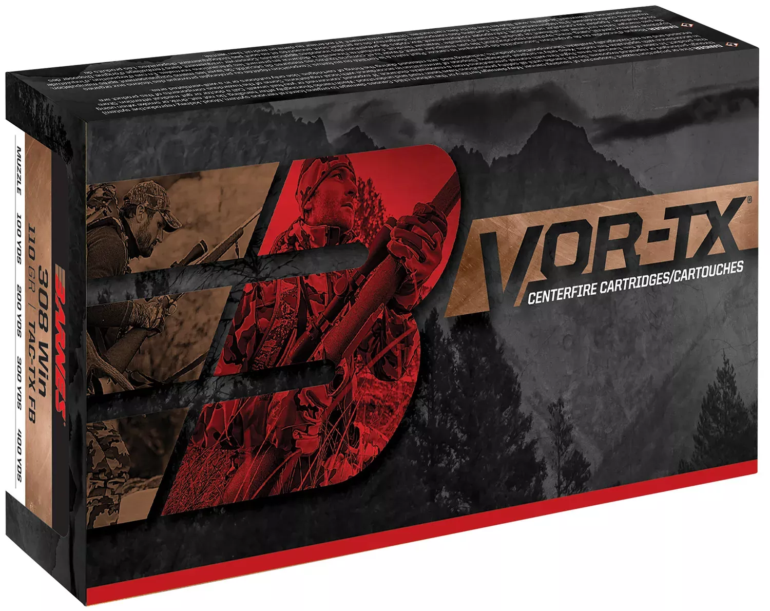 Barnes VOR-TX .308 / 7.62 NATO 150 Grain Tipped triple shock x, 20-Round Box
