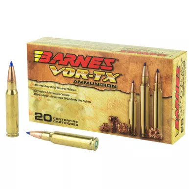 Barnes VOR-TX, 308 Winchester, 130Gr, Lead Free, Tipped Triple Shock X, Boat Tail, 20 Round Box, California Certified Nonlead Ammunition 30816