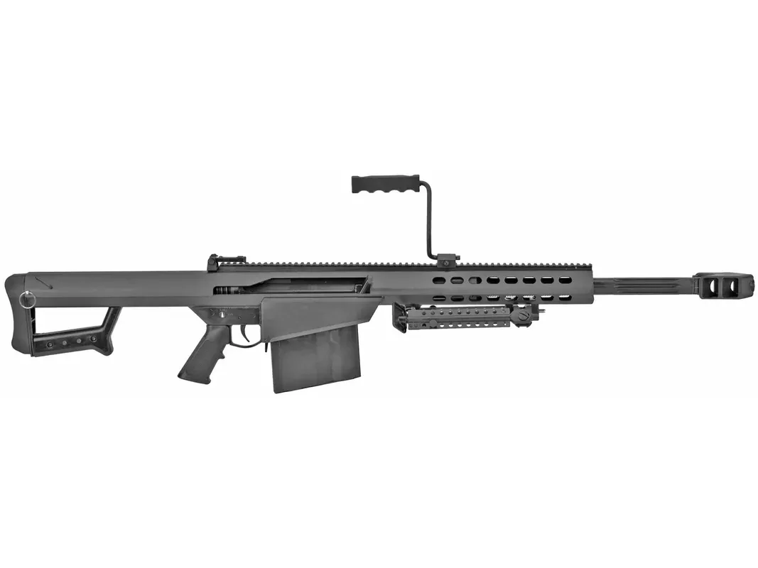 Barrett 82CQ Semi Automatic Rifle 50 BMG 20″ Fluted Matte Threaded Barrel Black Frame Black Pistol Grip