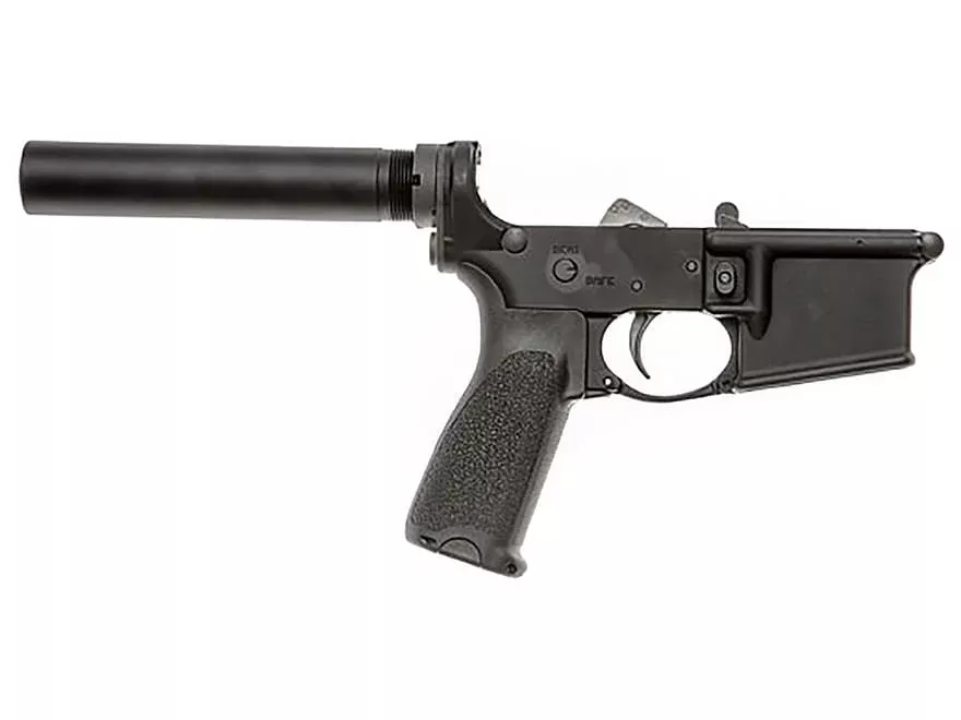 BCM AR-15 Complete Lower Receiver Anodized Black Pistol Receiver Extension