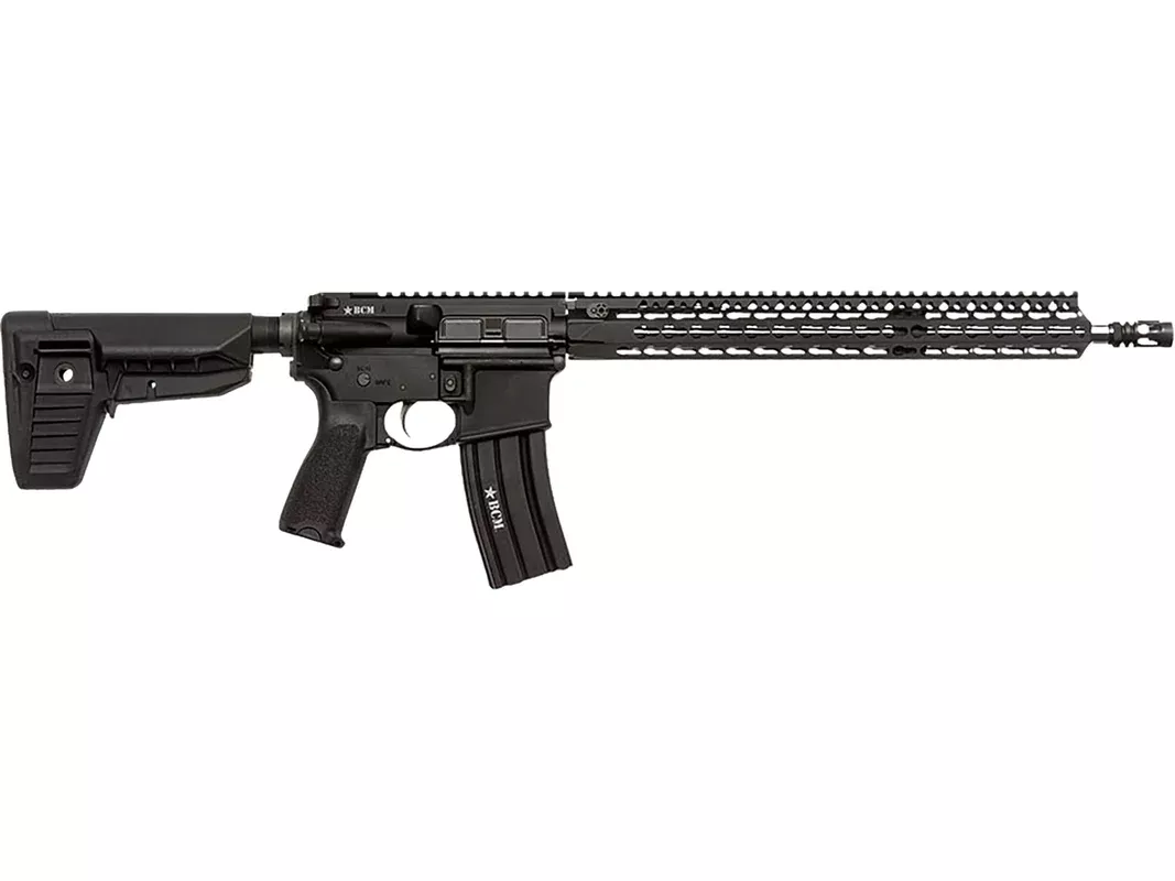 BCM RECCE-16 KMR-A15 Precision Semi Automatic Rifle 5.56x45mm NATO 16″ Manganese Phosphate Threaded Barrel Anodized Black Frame Black Pistol Grip
