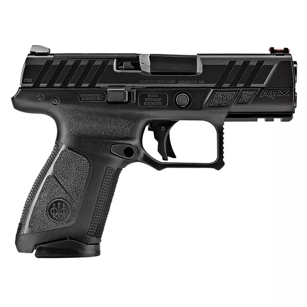Beretta APX-A1 Compact Handgun 9mm Luger 10rd Magazines(2) 3.7″ Barrel Fiber Optic Front Sight