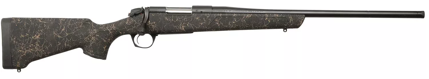 Bergara Rifles B14S901 B-14 Stoke 308 Win 4+1, 20″ Graphite Black Cerakote #4.5 Contour Threaded Barrel, Graphite Black Cerakote Steel Receiver, Black Webbed Tan Fixed w/SoftTouch Synthetic Stock