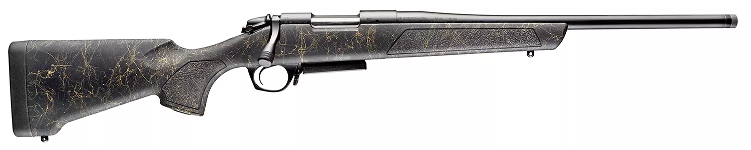 Bergara Rifles B14S902 Stoke6.5 Creedmoor 4+1, 20″ Graphite Black Cerakote #4.5 Contour Threaded Barrel, Graphite Black Cerakote Steel Receiver, Black Webbed Tan Fixed w/SoftTouch Synthetic Stock