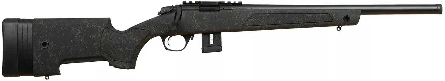 Bergara Rifles BMR009 BMR-X22 WMR 10+1 18″ Blued Heavy Threaded Barrel, Blued Picatinny Rail Receiver, Adj LOP Green w/Black Webbing Synthetic Stock