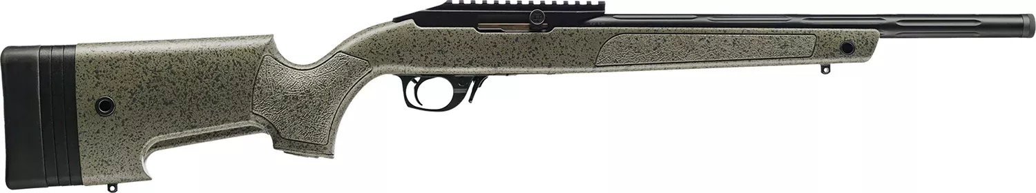 Bergara Rifles BXR001 BXR22 LR 10+1 16.50″ Matte Blued Fluted Chromoly Steel Barrel, Matte Blued Aluminum Receiver, Black Speckled Green Synthetic Stock, Right Hand