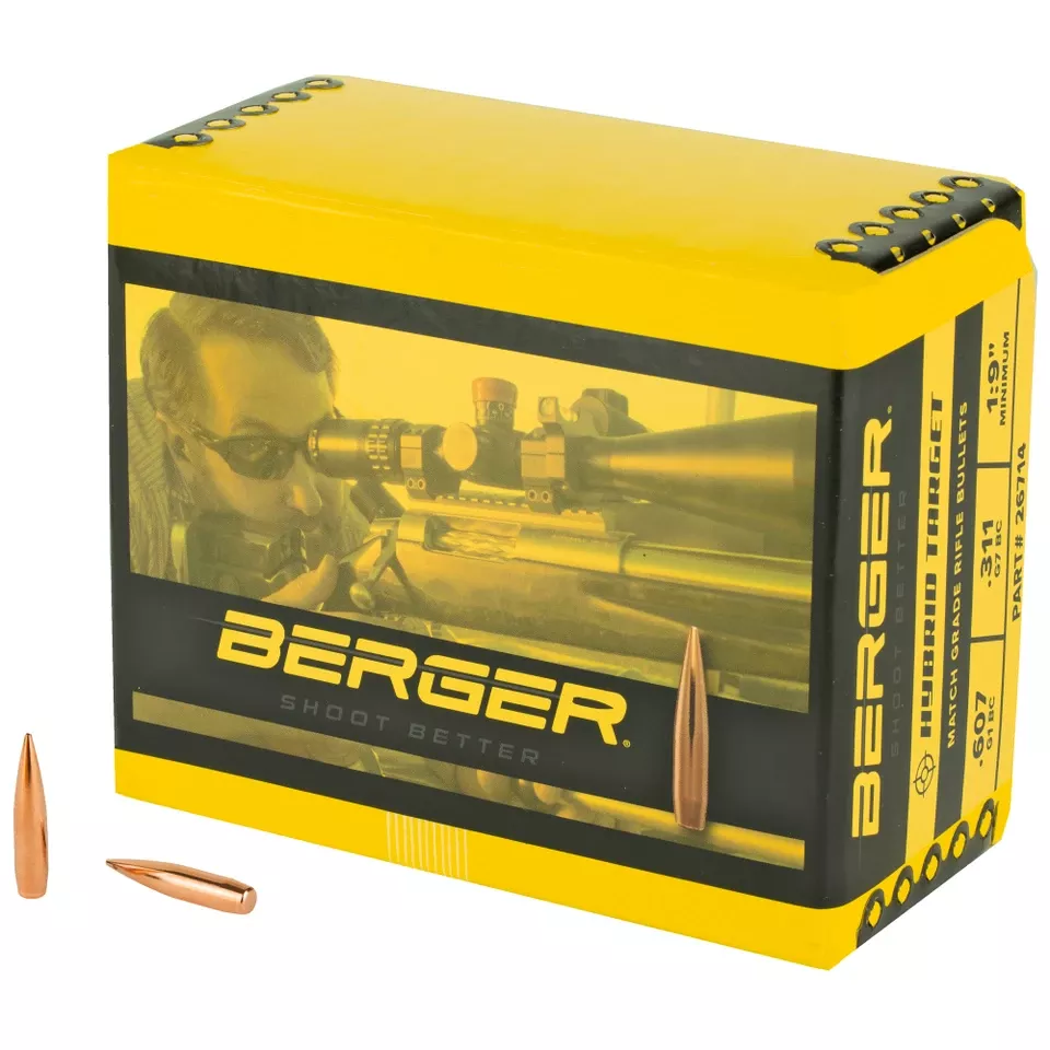 Berger 6.5mm 140gr Hybrid Target Bullets - 500 Count