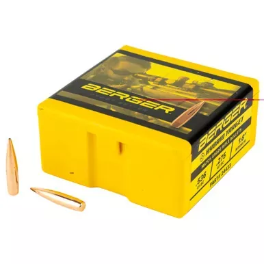 Berger Bullets Hybrid Target | 243 Diameter | 6MM/243 Winchester | 105 Grain | Boat Tail Hollow Point | 100 Count | 24433