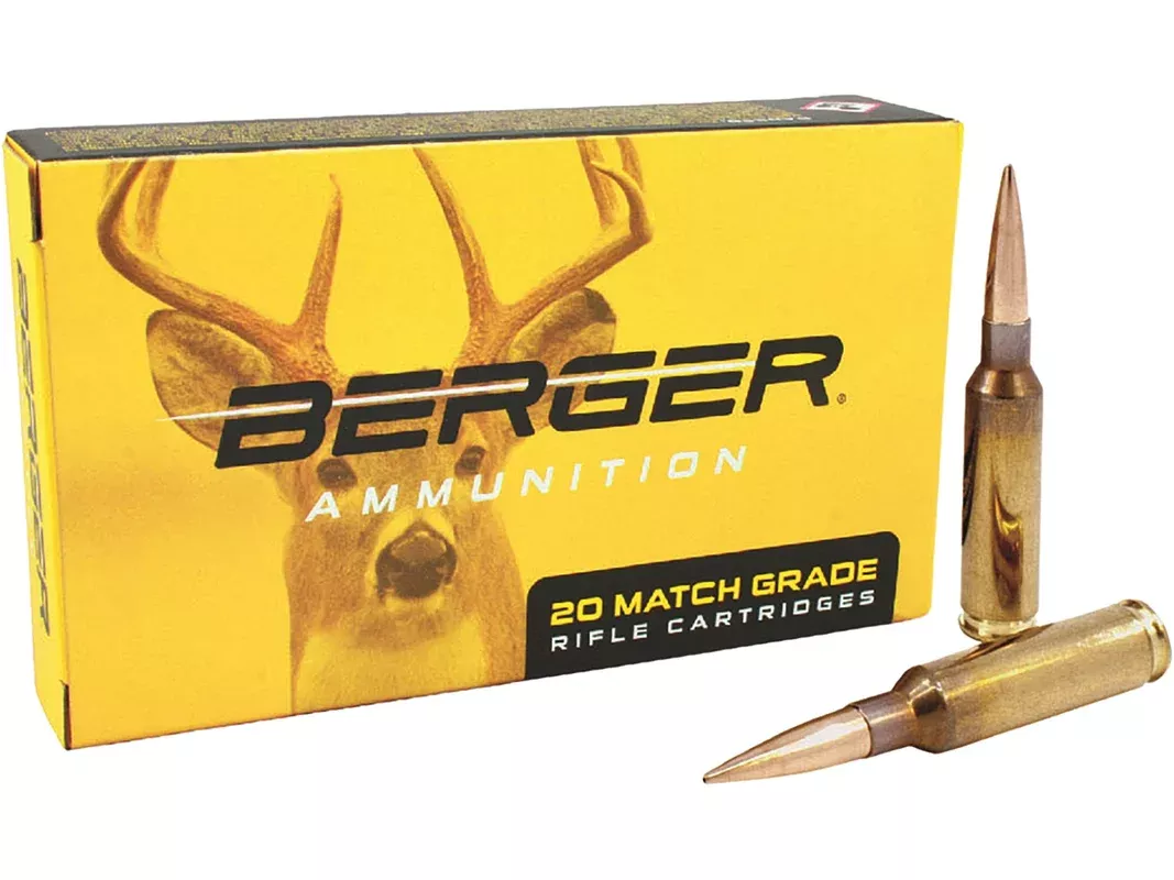 Berger Match Grade 6.5 Creedmoor Ammo 140 Grain Elite Hunter Jacketed Hollow Point Box of 20
