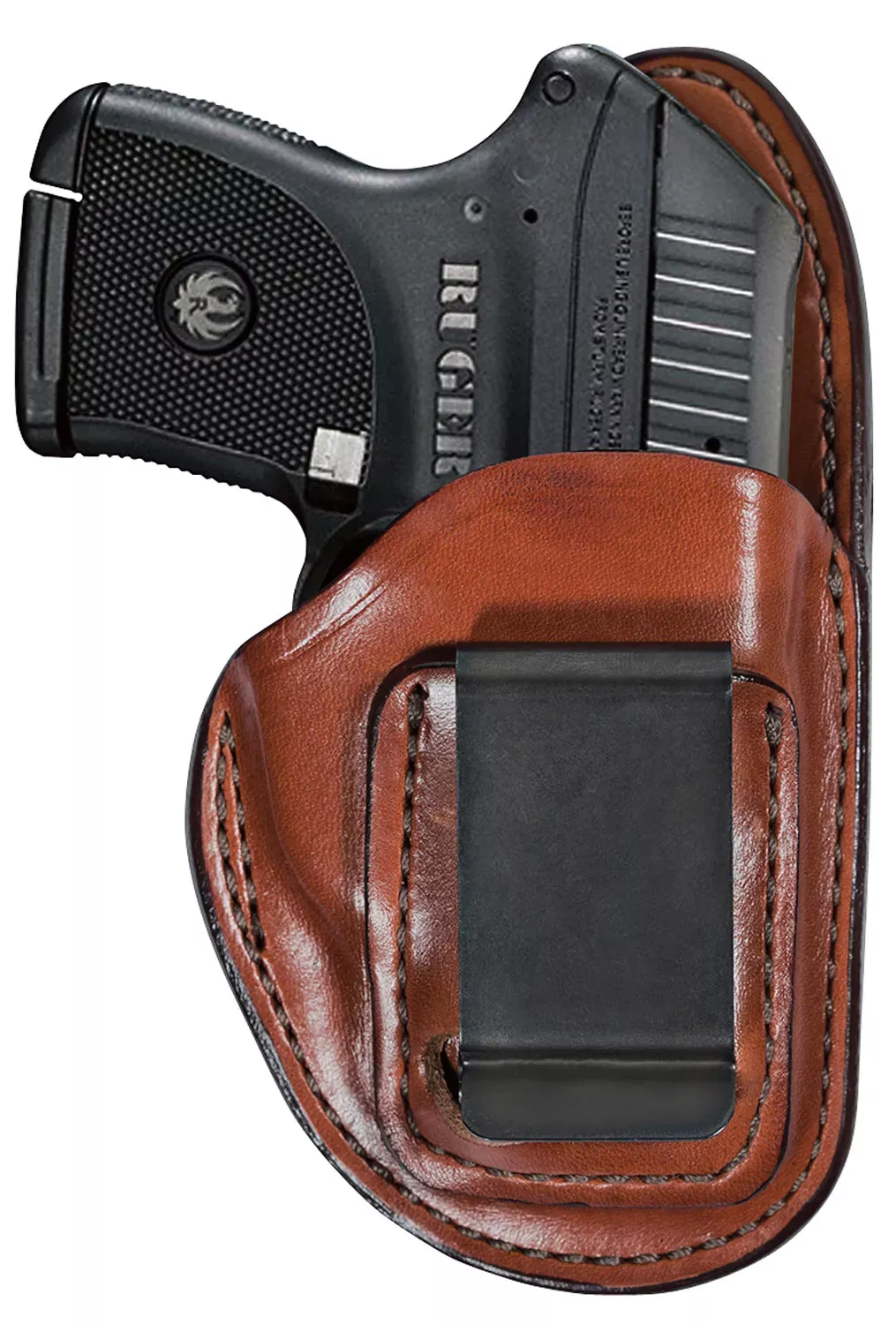 Bianchi 19232 100 Professional IWB Size 10A Tan Leather Belt Clip Compatible W/Glock 26/27/S&W M&P Compact, Belt 1.75″ Wide Right Hand