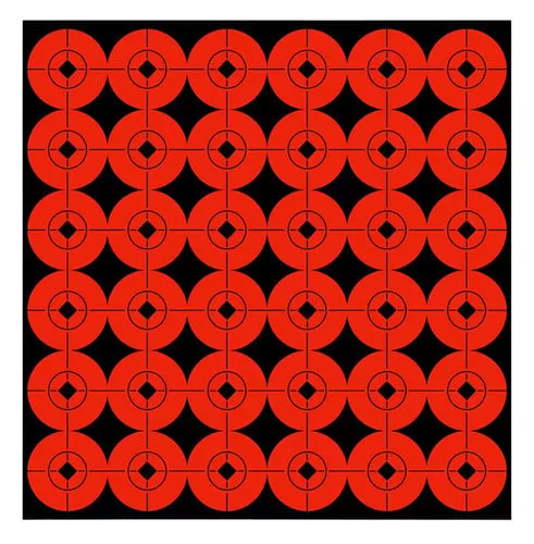 Birchwood Casey 33901 Target SpotsSelf-Adhesive Paper Black/Orange 1" Bullseye 360 Pack