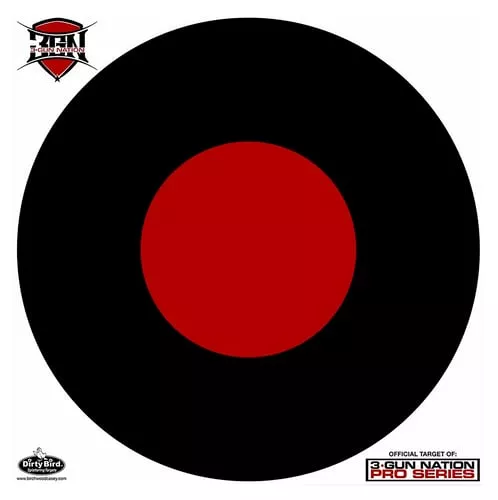 Birchwood Casey 35182 Dirty Bird 3-Gun Nation Bullseye Tagboard Target 17.25" 100 Per Pkg