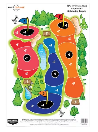 Birchwood Casey 35587 Pregame Chip Shot Golf Course Paper 12" x 18" Impact Enhancement Splatter 100 Per Pack