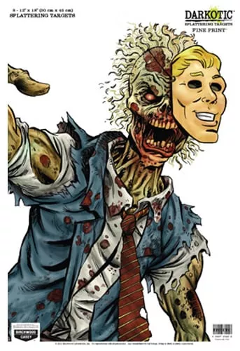 Birchwood Casey 35645 Darkotic Fine Print Zombie Lawyer Paper Hanging Universal 12" x 18" Multi-Color Impact Enhancement Splatter 8 Per Pkg