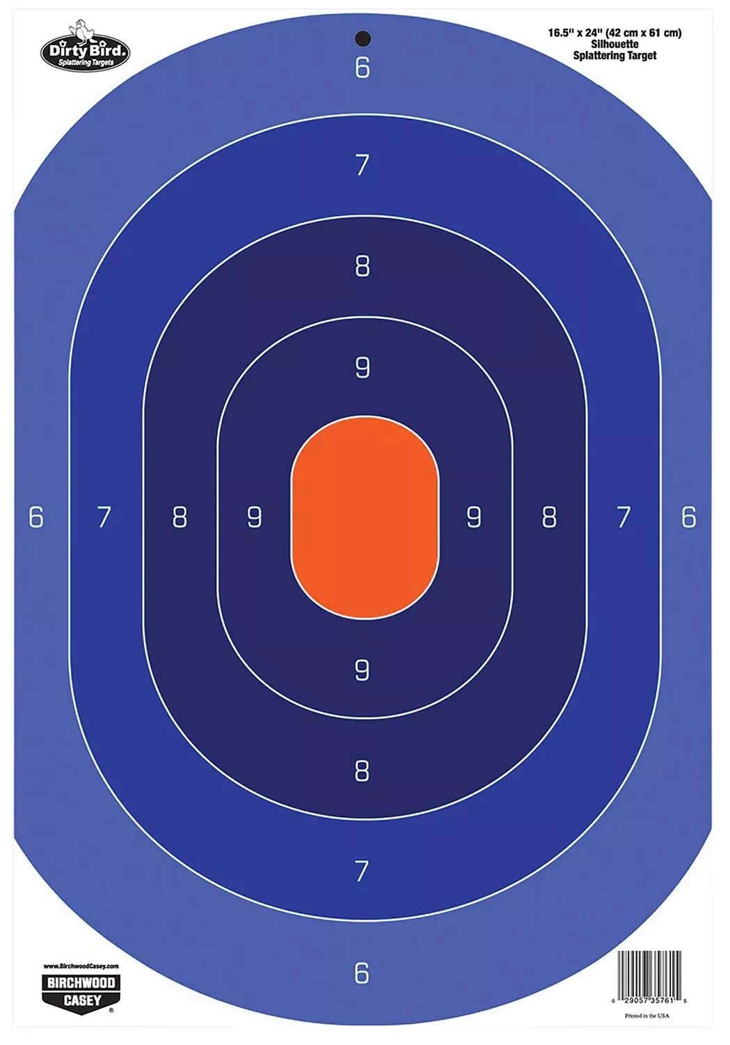 Birchwood Casey 35763 Dirty BirdSilhouette Tagboard Target 16.50" x 24" 3 Per Pkg