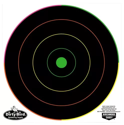 Birchwood Casey 35820 Dirty Bird8" Bullseye Tagboard Hanging Pistol/Rifle Black/Green 20 Per Pkg
