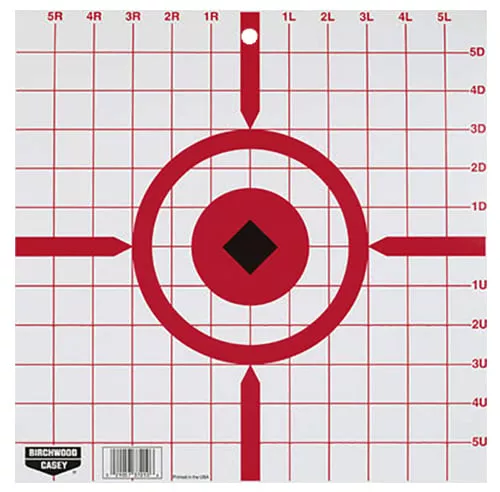 Birchwood Casey 37210 Rigid Sight-In Crosshair Hanging Tagboard 12" Black/White 10 Pack