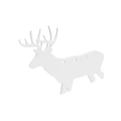 Birchwood Casey AR500 Gong, Deer Silhouette Target, 3/8", 3-Hole, White BC-47702