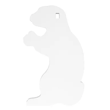 Birchwood Casey AR500 Gong, Gopher Silhouette Target, 3/8", 1-Hole, White BC-47714