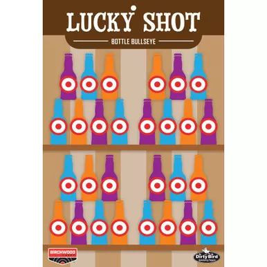 Birchwood Casey Dirty Bird, 12" x 18" Lucky Shot Bottles Target, 6 Targets BC-35772