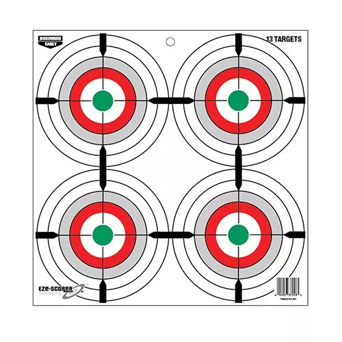 Birchwood Casey EZE-Scorer 12″ Multiple Bull’s-Eye Paper Target – 13/ct