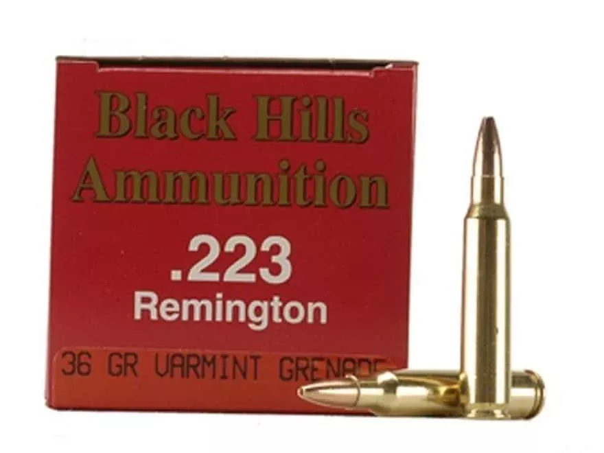 Black Hills 223 Remington Ammo 36 Grain Barnes Varmint Grenade Fragmenting Hollow Point Lead Free Box of 50