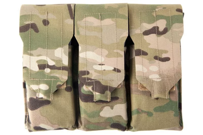 Blue Force Gear-Triple M4 Mag Pouch - Classic style with flap one mag per pocket - MultiCam