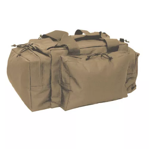 Bob Allen 79015 MaxOps Tactical Range Bag Water Resistant Coated Tan Polyester with Storage Pockets Foam PaddingWebbing Carry Handles 20 x 10 x 9 Interior Dimensions UPC: 617867117705