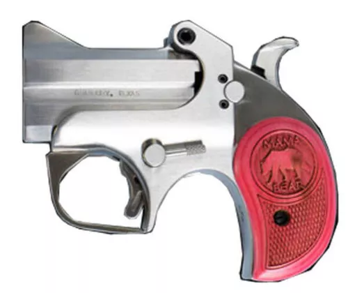 Bond Arms Mama Bear Break Action Derringer – .357 Caliber, 3 Inch Barrel, Stainless Steel, Matte Stainless Steel