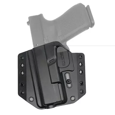 Bravo Concealment BCA | OWB Concealment Holster | 1.5″ Belt Loops | Fits Glock 19/19X/23/32/45 Right Hand | Black | Polymer | Does not fit Glock Gen 5 40SW | BC10-1001