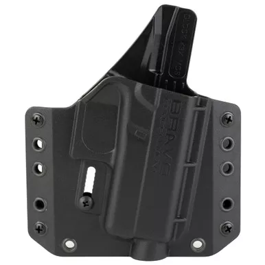 Bravo Concealment BCA, OWB Concealment Holster, 1.5" Belt Loops, Fits Glock 43/43X/43X MOS, Right Hand, Black, Polymer, Does not fit Glock 48 BC10-1028