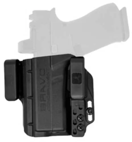 Bravo Concealment Torsion | Inside Waistband Holster | Waistband Clips | Fits Glock 43/43X/43X MOS | Matte Finish | Black | Polymer Construction | Left Hand | BC20-1006