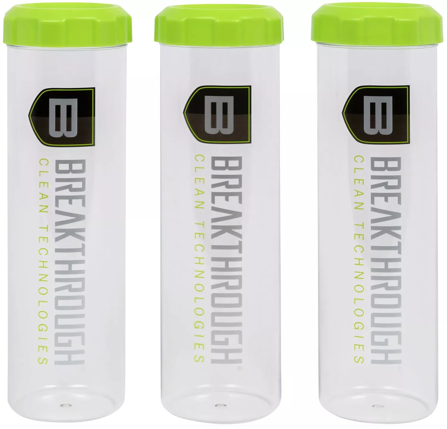 Breakthrough Clean BTSCT3PK Suppressor Tubes Clear/Green 3 Pack