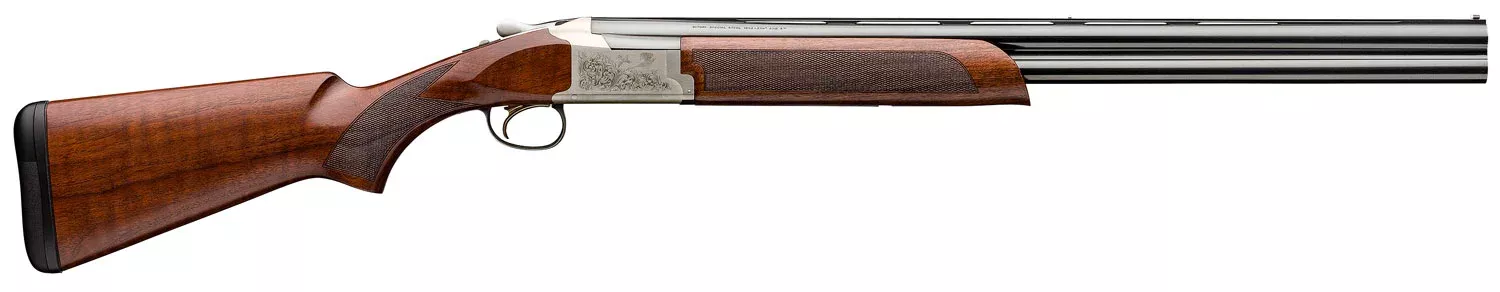 Browning 0182093005 Citori 725 Feather Full Size 12 Gauge Break Open 3″ 2rd 26″ Blued Over/Under Vent Rib Barrel, Engraved Silver Nitride Aluminum Receiver, Fixed Grade II/III Black Walnut Stock