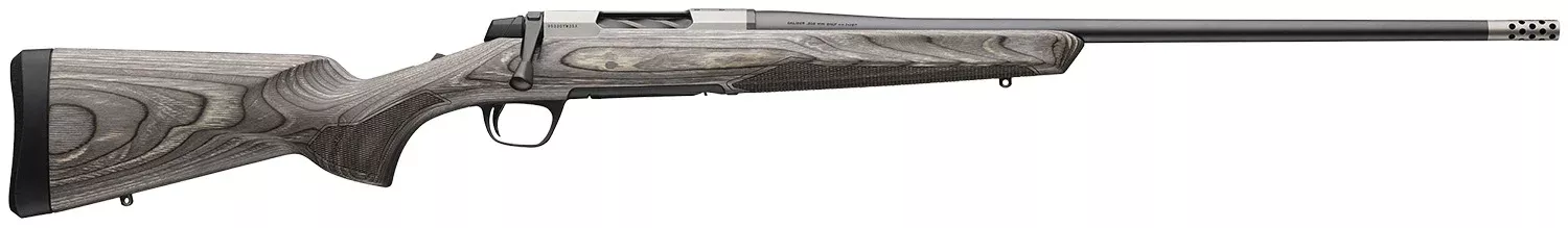 Browning 036092211 X-Bolt 2 Hunter Full Size 243 Win 4+1 22"Matte Blued Threaded Sporter Barrel, Drilled & Tapped Stainless Steel Receiver, Fixed Gray Laminate Stock, Radial Muzzle Brake