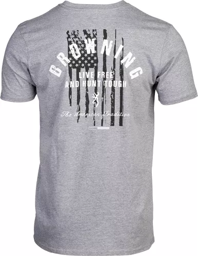 BROWNING SS T-SHIRT HUNT TOUGH – HEATHER GRAY XXLARGE