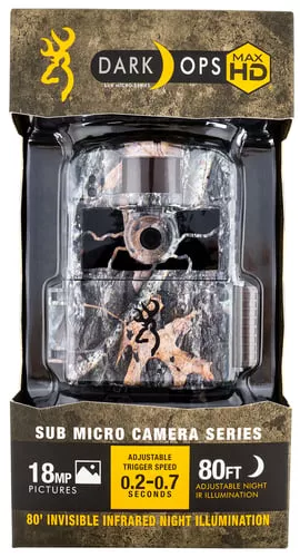 Browning Trail Cameras 6HDMAX Dark Ops HD Max Advantage Max-4 Compatible w/Buck Watch Timelapse Viewer Software 18MP Resolution Invisible Infrared Flash SDXC Card Slot/Up to 512GB Memory
