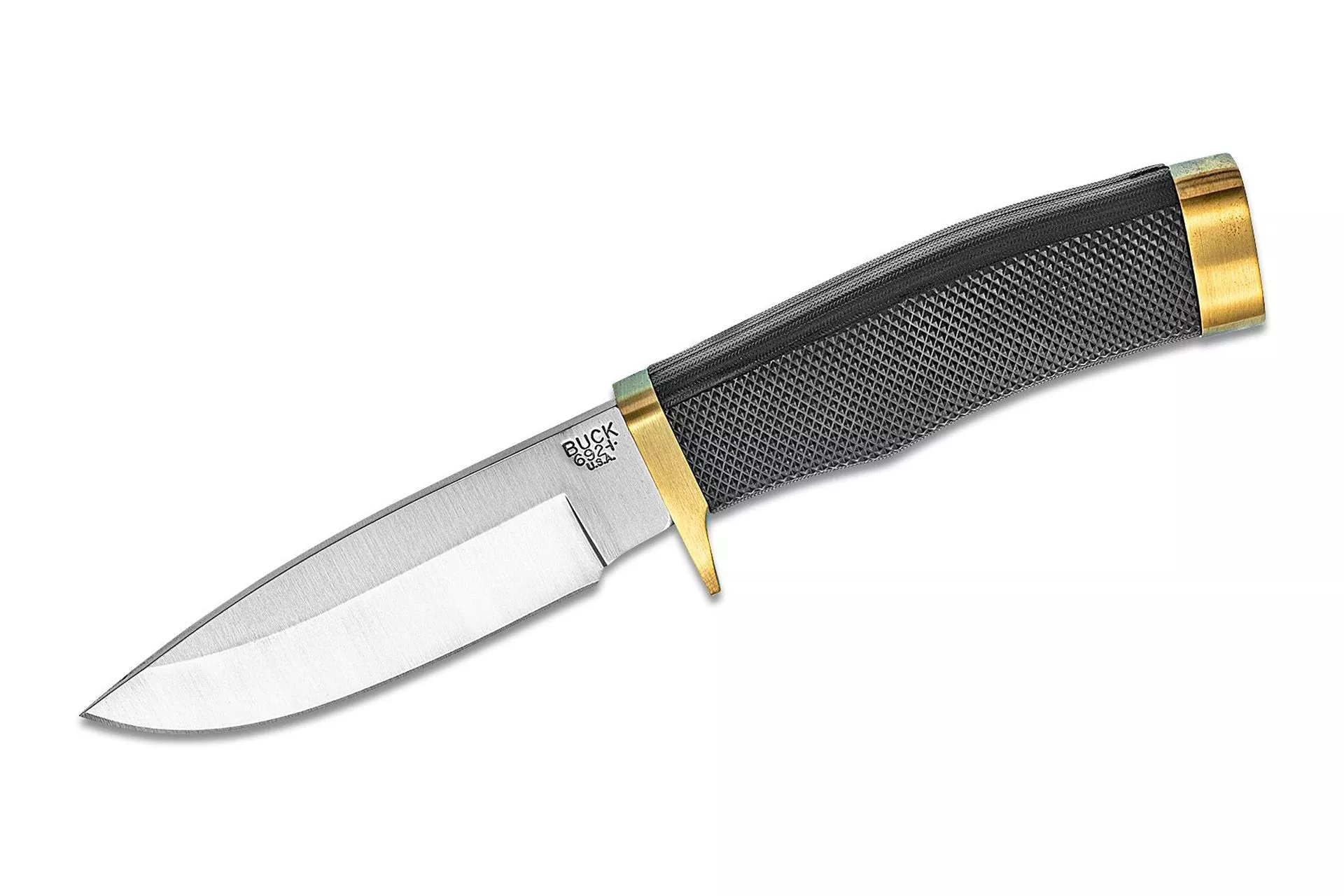 Buck Knives 629 Vanguard 4.25″ Fixed Blade Knife – Black Rubber Handle – 0692BKS-B