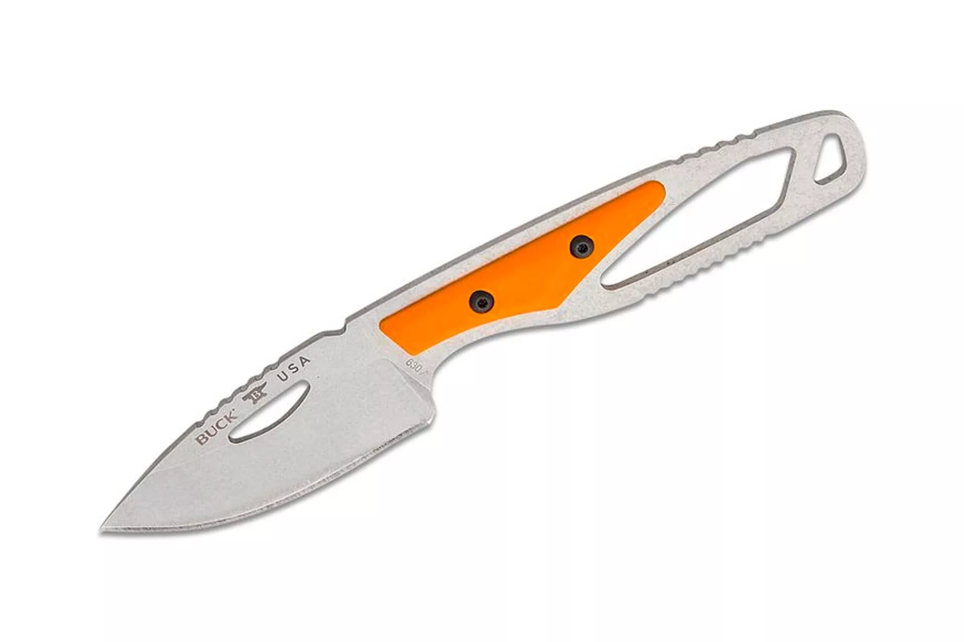 Buck Knives 630 PakLite 2.75″ Hide Fixed Blade Knife – Orange Nylon Handle – 0630ORS-B