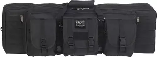 Bulldog 42″ Double Tactical Cs – 3 Large Access Pockets Black