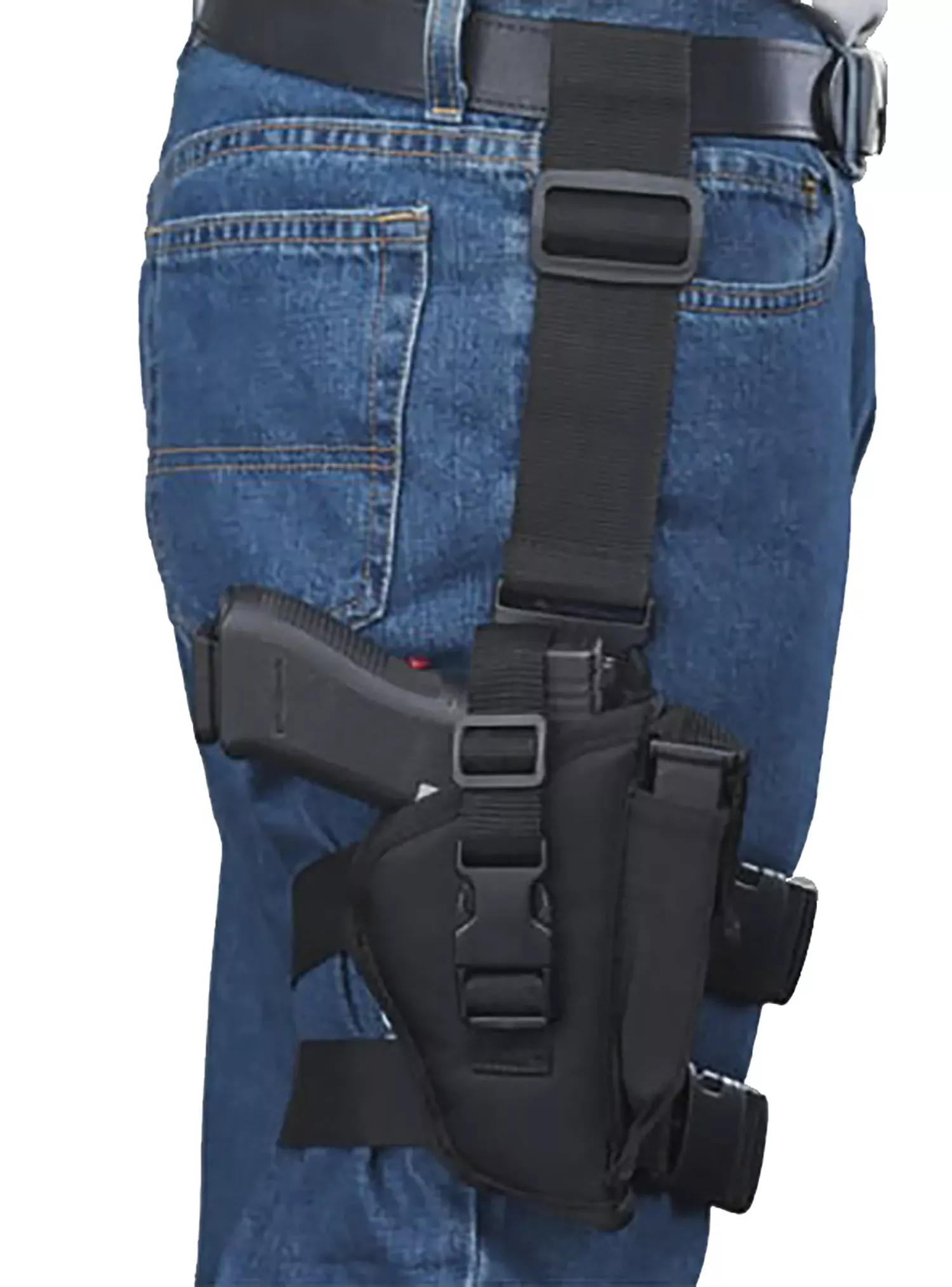 Bulldog WTAC8R Tactical Leg Black Knit Fits Large Semi-Auto Fits 3.50-5″ Barrel Right Hand
