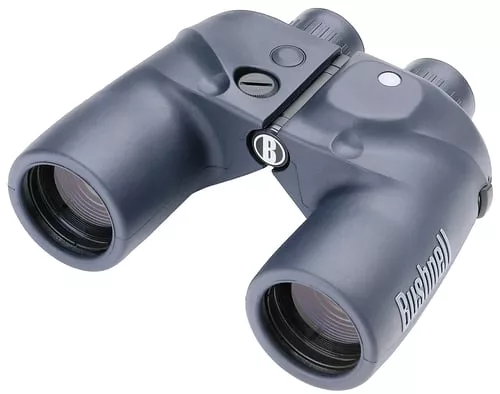 Bushnell 137500 Marine7x50mm Illuminated Compass/Raging Reticle, BaK-4 Porro Prism Individual Focus, Blue Magnesium w/Rubber Armor