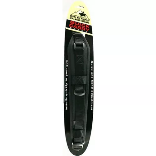 Butler Creek 80095 Quick Carry RifleShotgun Sling Black Neoprene 27 36 OAL 1.25 Wide Adjustable Padded DesignQD Swivels UPC: 051525800958
