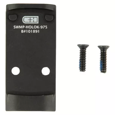 C&H Precision Optic Mounting Plate, Fits Smith & Wesson M2.0 C.O.R.E., Holosun 407K/507K, Trijicon RMSc, Vortex Defender CCW & C&H EDC/EDC Enclosed, Anodized Finish, Black