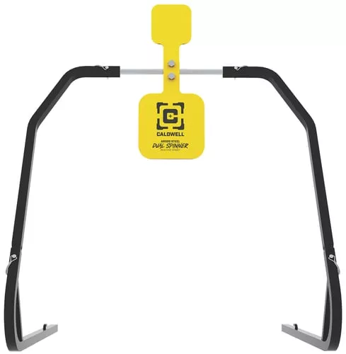 Caldwell 1196226 Daul SpinnerYellow AR500 Steel 3/8" Thick Standing Target Includes 5" & 8" Plates