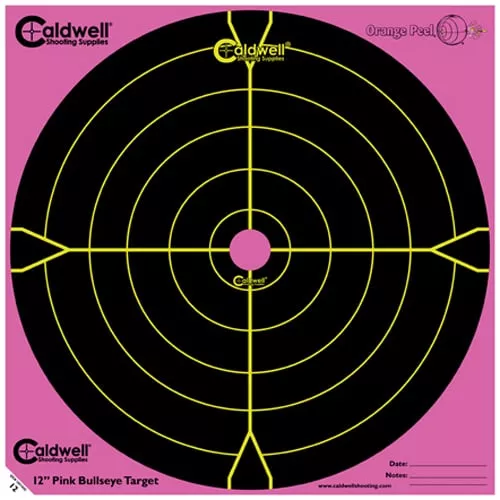 Caldwell 317536 Orange PeelSelf-Adhesive Paper Multi Color 12" Bullseye Includes Pasters 5 Pack