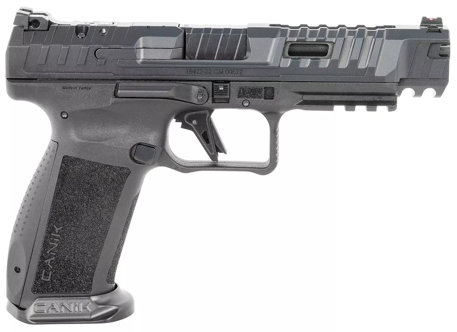 Canik HG6815N SFx Rival 9mm Luger 18+1 5″ Black Steel Barrel, Dark Side Ported/Serrated Steel Slide, Polymer Frame w/Beavertail & Picatinny Rail, Ambidextrous