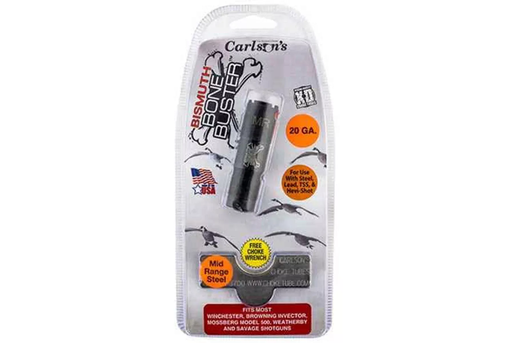 Carlson's Choke Tubes 09218 Bismuth Bone Buster WinChoke, Browning Invector, Mossberg 500 20 Gauge Mid-Range 17-4 Stainl