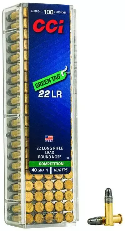 CCI 22 LR GREEN TAG COMP40GR LRN 100 RD/BX 50 BX/CS