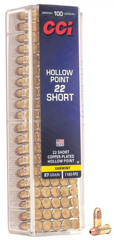 CCI 22 SHORT 27GR CPHP* 100 RD/BX 50 BX/CS
